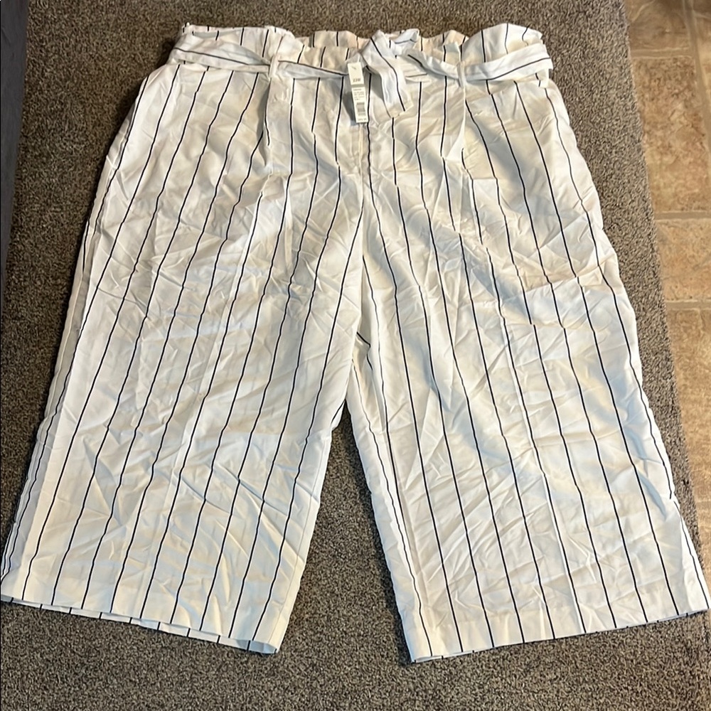 White Striped Men's Shorts